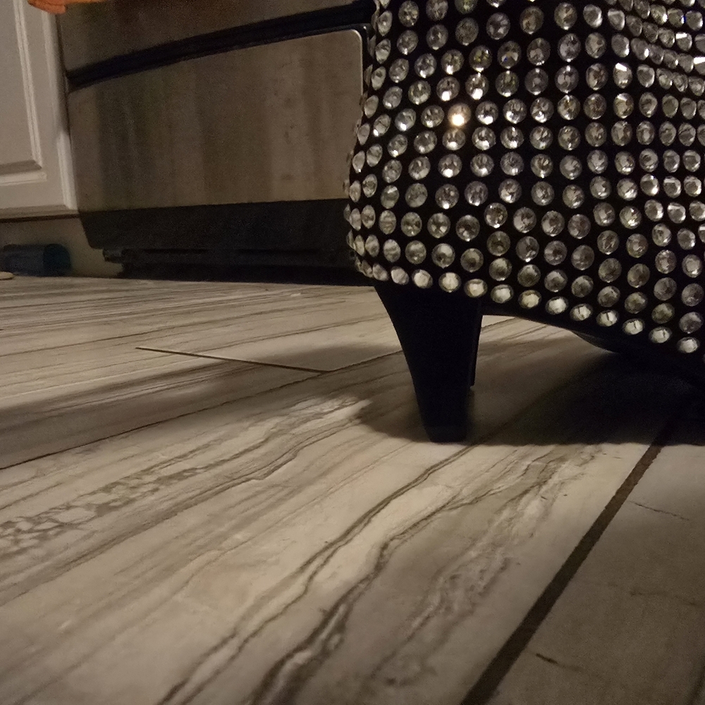 🍒NIB🍒 Jeffrey Campbell Crystal-Studded Black Suede Outwest-KJ Boots, Size 9 - Picture 8 of 16